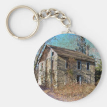 Derelict Farmhouse on Upper Ridge Road Keychains