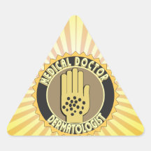 Dermatologist LOGO Triangle Stickers