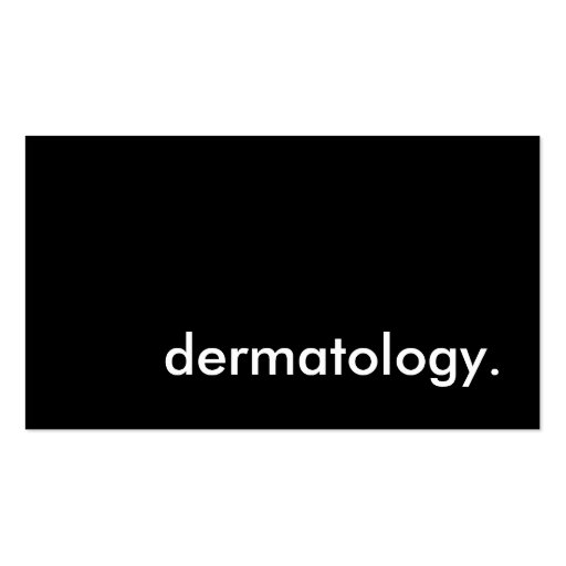 dermatology. business card template (front side)
