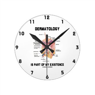 Dermatology Is Part Of My Existence Round Wallclock