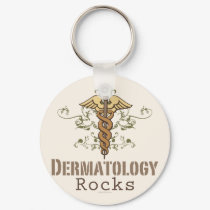 Dermatology Rocks Caduceus Key Chain keychains