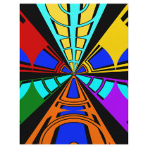 dern orange blue red green circular design full color flyer