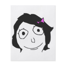 Derpina Black Hair Brunette Rage Face Meme Flyers