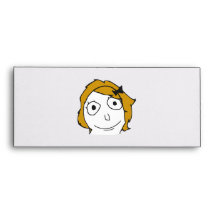 Derpina Blonde Yellow Hair Rage Face Meme Envelope