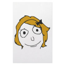 Derpina Blonde Yellow Hair Rage Face Meme Customized Stationery