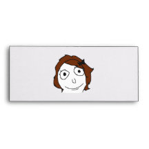 Derpina Brown Hair Rage Face Meme Envelopes