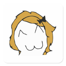 Derpina (Kitteh Smile) - Square Stickers