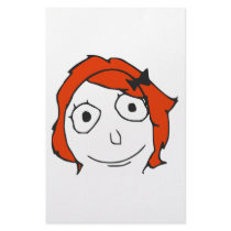 Derpina Red Hair Rage Face Meme Customized Stationery