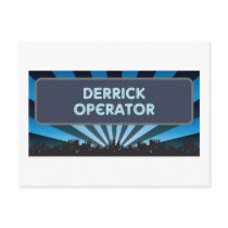 Derrick Operator Marquee postcards by itsallhot Derrick Operator Marquee postcards