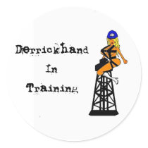 Derrickhand In Training Hard Hat Sticker