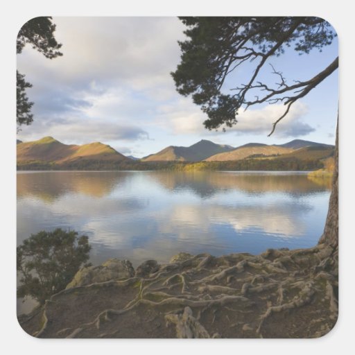 Derwentwater, Lake District, Cumbria, England Square Stickers