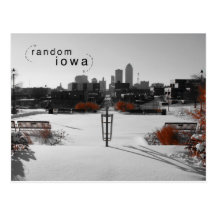 Des Moines Iowa Color Splash Postcard