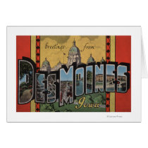Des Moines, Iowa - Large Letter Scenes Cards