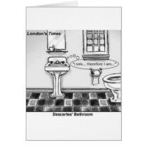 Descartes' Bathroom Funny Tees Mugs Cards & Gifts cards