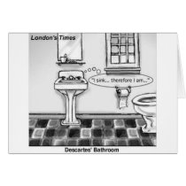 Descartes' Bathroom Funny Tees Mugs Cards & Gifts cards