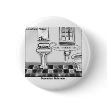 Descartes' Bathroom Funny Tees Mugs Cards & Gifts buttons