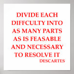 DESCARTES quote Posters
