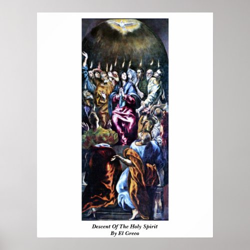 Descent Of The Holy Spirit By El Greco Poster
