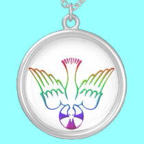 " Descent of The Holy Spirit " Necklace by Artists4God " Descent of The Holy Spirit " Necklace