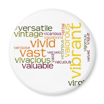 Describe yourself With Adjectives - V magnets