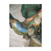 Description fresco painted by Michelangelo and his Post Card