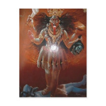Description Hindu goddess Kali. Photo of a ~17th c Post Cards