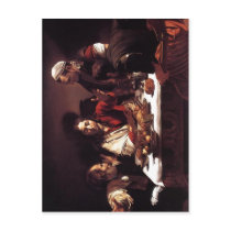 Description Michelangelo da Caravaggio Supper at E Post Cards