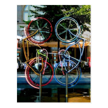 Description Robert Rauschenberg Riding Bikes , Obj Post Cards