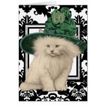 Deseándole Purrfectly un St Patrick delicioso Tarjeton