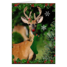 Deseos del navidad de Rudolphs Felicitación