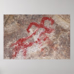 Desert Big Horned Sheep Petroglyph Poster