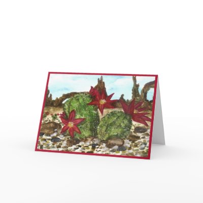 Desert Cactus  Greeting Card by HeatherFlower