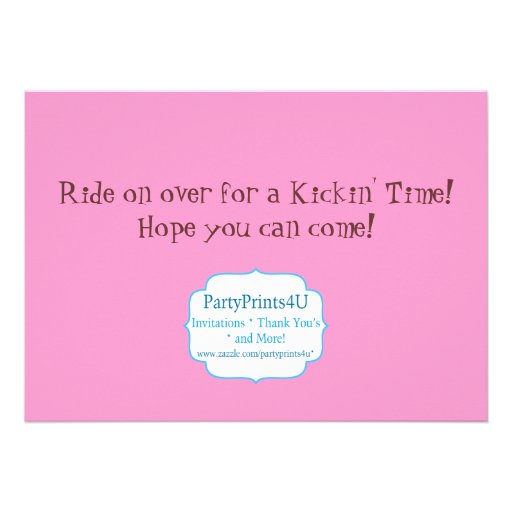 Desert Cactus, Pink Cowgirl Birthday Party Invite