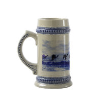 Desert Camel Caravan Blue Ceramic Stein Mug