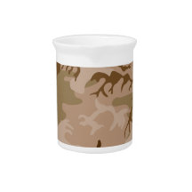 Desert Camo - Brown Camouflage Beverage Pitcher