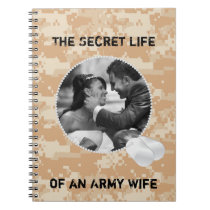 Desert Camo Camo and Dog Tags Frame Notebook notebooks