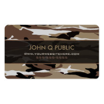 Desert Camo Pattern Business Card Template