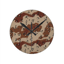 desert camo pattern camouflage print army wall clocks