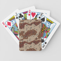 desert camo pattern camouflage print army playing cards