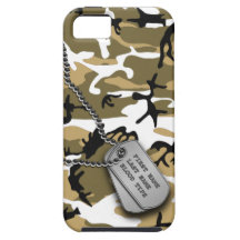 Desert Camo w/ Dog Tags iPhone 5 Cover