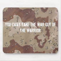 desert camo, You Can't take The War Out... mousepads