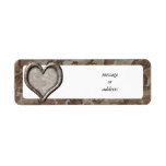 Desert Camouflage Heart Return Address Label