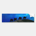 Desert caravan camels bumper sticker