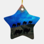 Desert caravan camels christmas tree ornaments