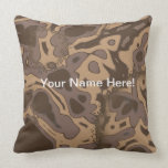 Desert Comouflage and Coffee Stains  American MoJo Throw Pillows