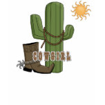 Desert Cowgirl Boots and Spurs - Western Novelty t-shirts