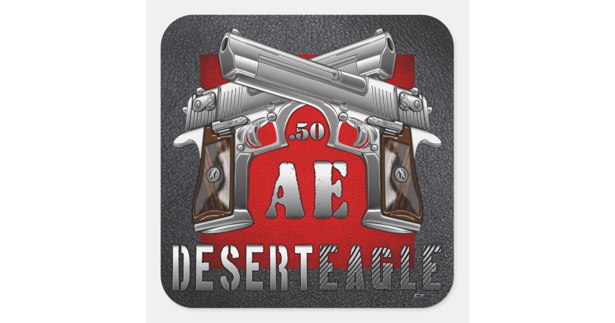 Desert Eagle 50 Ae Square Sticker Zazzle