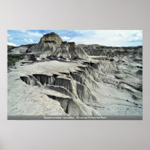 Desert erosion formation, Dinosaur Provincial Park Print