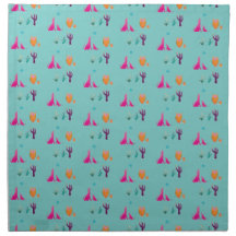 Desert Friends On Teal Cloth Napkins