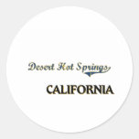 Desert Hot Springs California City Classic Round Stickers